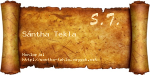 Sántha Tekla névjegykártya